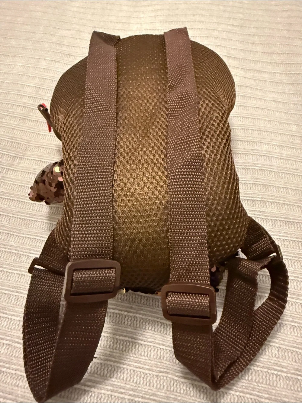 Ty Sequin Sloth Kids Backpack - Brown, Gold, Black